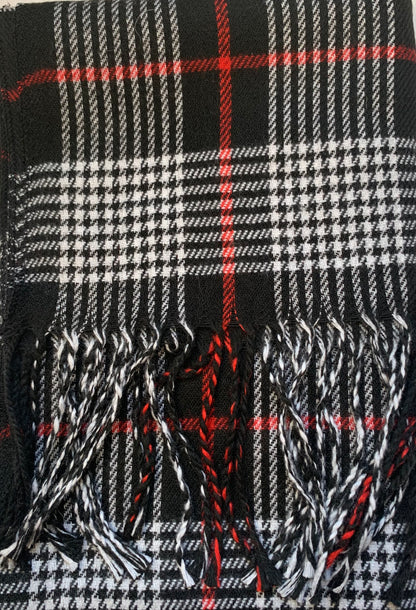 Unisex Plaid Winter Scarves