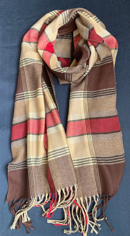 Unisex Plaid Winter Scarves