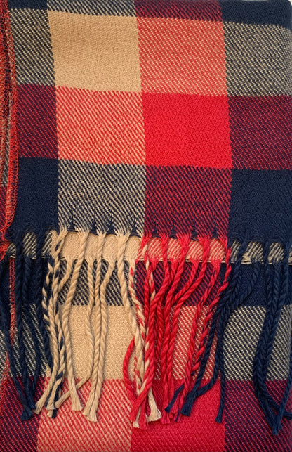 Unisex Plaid Winter Scarves