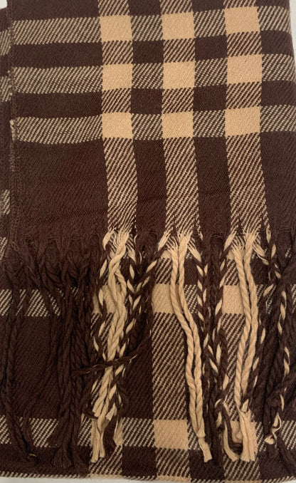 Unisex Plaid Winter Scarves