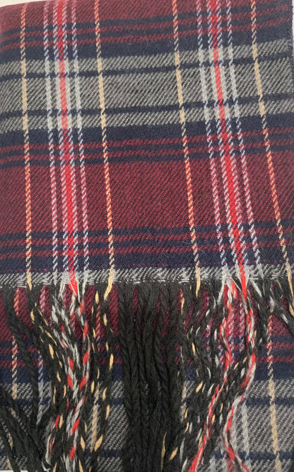 Unisex Plaid Winter Scarves