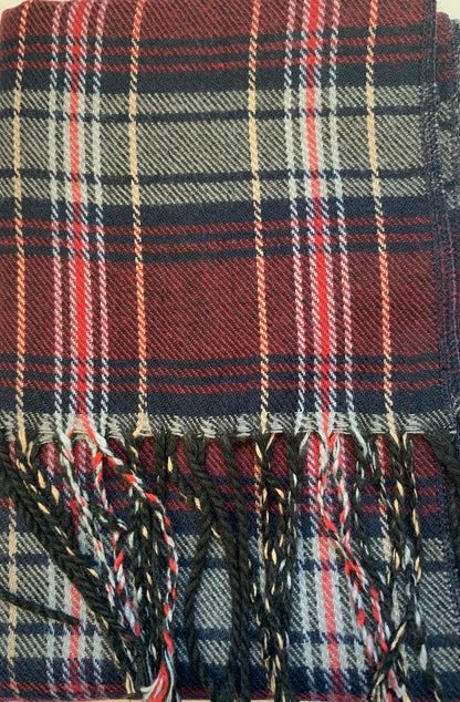 Unisex Plaid Winter Scarves