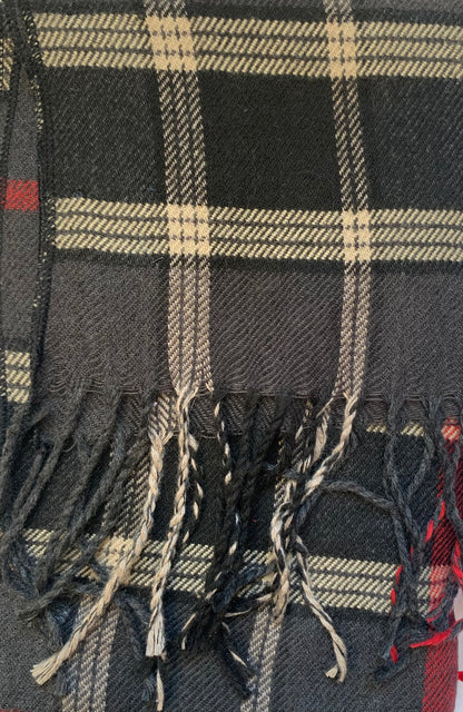 Unisex Plaid Winter Scarves