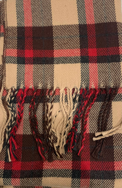 Unisex Plaid Winter Scarves